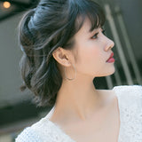 925 Silver Hoop Earrings Classic Round Charm Collection Big Women's Jewelry