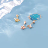 Tiny Knot Stud Earring 925 Sterling Silver Geometric Ear Studs