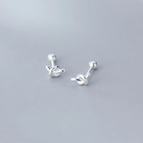 Tiny Knot Stud Earring 925 Sterling Silver Geometric Ear Studs
