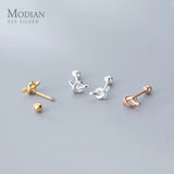 Tiny Knot Stud Earring 925 Sterling Silver Geometric Ear Studs