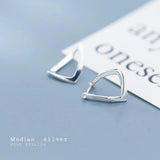 925 Silver Irregular Hoop Earrings for Women