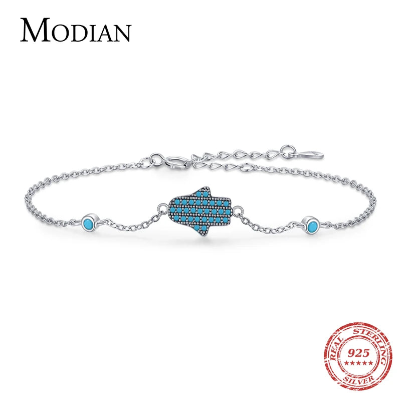 Sterling Silver Natural Turquoise Bracelet for Women