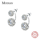 925 Silver CZ Ear Jacket for Women Wedding Crystal Jewelry