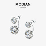 925 Silver CZ Ear Jacket for Women Wedding Crystal Jewelry