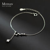 925 Silver Galaxy Stars CZ Chain Bracelet Women Jewelry