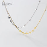 Hearts Beads Pendant Necklace 925 Sterling Silver Short Necklace