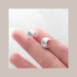 925 Silver Geometric Camber Stud Earring for Women