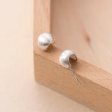 925 Silver Geometric Camber Stud Earring for Women