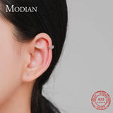 Love Hearts Ear Cuff 925 Sterling Silver Plated Clip Earrings