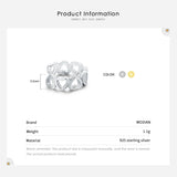Love Hearts Ear Cuff 925 Sterling Silver Plated Clip Earrings