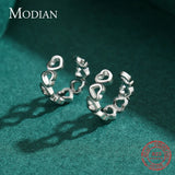 Love Hearts Ear Cuff 925 Sterling Silver Plated Clip Earrings