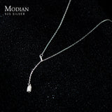 925 Sterling Silver Thin Necklace with Cylindrical Pendant Chain