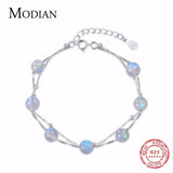 Moonlight Crystal Bracelet 925 Silver Bangle