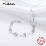 Moonlight Crystal Bracelet 925 Silver Bangle