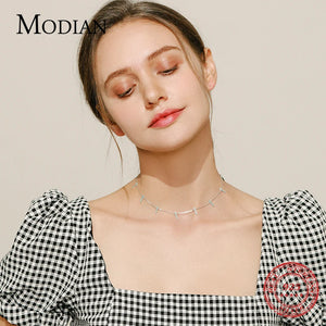 925 Silver Vintage Charm Turquoise Geometric Choker Necklace