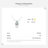 Clear CZ Pendant 925 Sterling Silver Necklace for Women