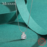 Clear CZ Pendant 925 Sterling Silver Necklace for Women