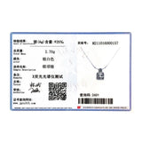 Clear CZ Pendant 925 Sterling Silver Necklace for Women