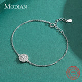 925 Sterling Silver 1.0Ct CZ Charm Bracelet Women Wedding Jewelry