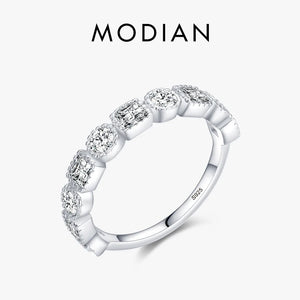 925 Sterling Silver Women's CZ Wedding Band Engagement Ring