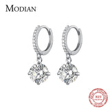 925 Silver CZ Hoop Earrings Wedding