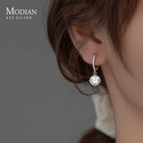 925 Silver CZ Hoop Earrings Wedding