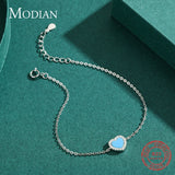925 Sterling Silver Heart Turquoise Bracelet for Women Wedding