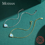 925 Sterling Silver Heart Turquoise Bracelet for Women Wedding