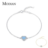 925 Sterling Silver Heart Turquoise Bracelet for Women Wedding