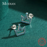 925 Silver Vintage Turquoise Geometric Stud Earrings for Women
