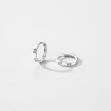 925 Silver Colorful Enamel Hoop Earrings Women's Fine Jewelry Gift