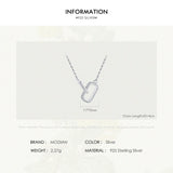 Clear CZ Necklace 925 Silver Chain Romantic Lock Sparkling Fine Jewelry