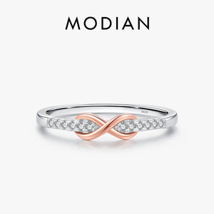 925 Sterling Silver Infinite Love Rose Wedding Ring For Women