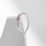 925 Sterling Silver Infinite Love Rose Wedding Ring For Women