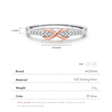 925 Sterling Silver Infinite Love Rose Wedding Ring For Women