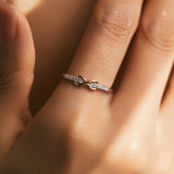 925 Sterling Silver Infinite Love Rose Wedding Ring For Women