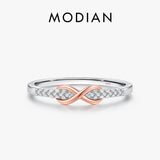 925 Sterling Silver Infinite Love Rose Wedding Ring For Women