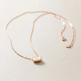 925 Sterling Silver Shell Pearl Platinum Pendant Necklace Women Anniversary