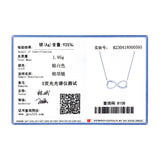 925 Silver Infinite Love Pendant Necklace with Cubic Zirconia for Women