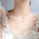 925 Silver Cross Star Pendant Necklace Clear CZ Sparkle Fine Jewelry