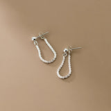 925 Silver Sparkling Ear Studs Wedding Jewelry