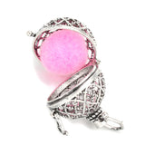 6pcs Hollow Cage Filigree Ball Box Essential Oil Diffuser Locket Pendants