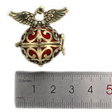 6pcs Hollow Essential Oil Perfume Locket Pendants