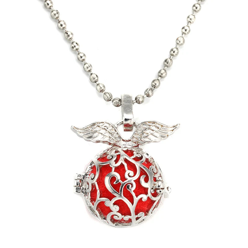 6pcs Hollow Essential Oil Perfume Locket Pendants