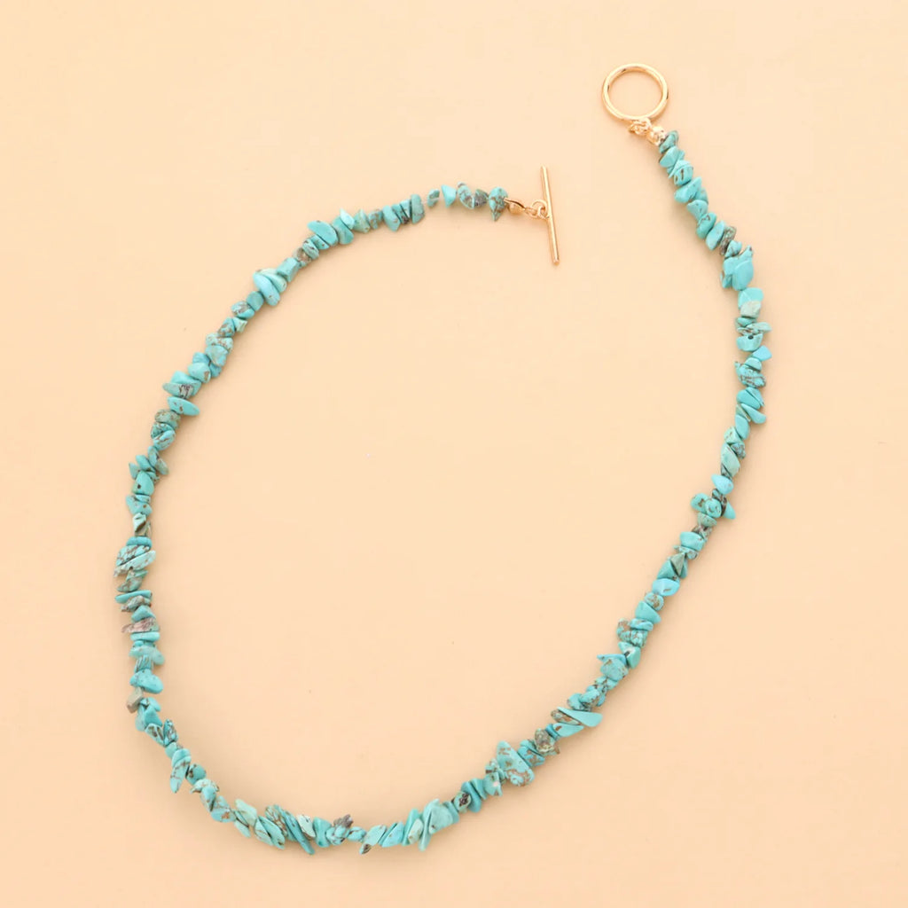 MODOMA Pearl Pendants Turquoise Choker Necklace Vintage Ladies Jewelry