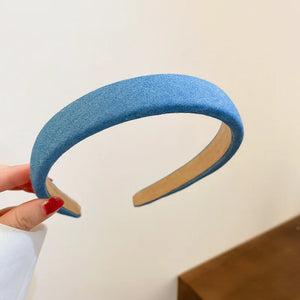 Winter Denim Hairbands for Women Girls Daily Hair Jewelry