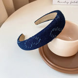Winter Denim Hairbands for Women Girls Daily Hair Jewelry