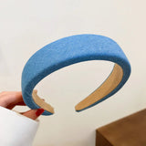 Winter Denim Hairbands for Women Girls Daily Hair Jewelry