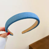 Winter Denim Hairbands for Women Girls Daily Hair Jewelry