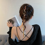 Colorful Rhinestone Hair Pins Tassel Clips Chain Headdress Women Accessory